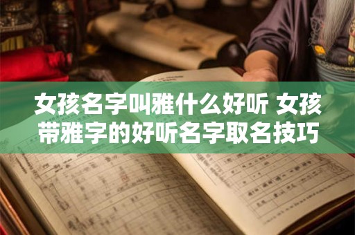 女孩名字叫雅什么好听 女孩带雅字的好听名字取名技巧