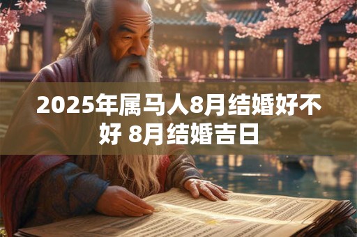 2025年属马人8月结婚好不好 8月结婚吉日 2025年属马人8月结婚好不好 8月结婚吉日