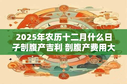 2025年农历十二月什么日子剖腹产吉利 剖腹产费用大概多少