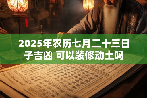 2025年农历七月二十三日子吉凶 可以装修动土吗