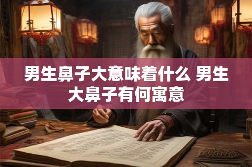 男生鼻子大意味着什么 男生大鼻子有何寓意