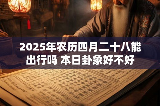 2025年农历四月二十八能出行吗 本日卦象好不好