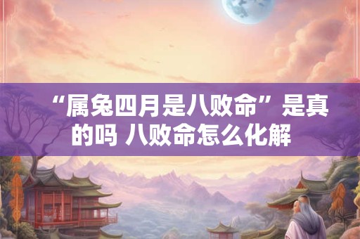 “属兔四月是八败命”是真的吗 八败命怎么化解