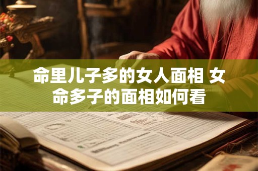 命里儿子多的女人面相 女命多子的面相如何看