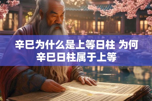 辛巳为什么是上等日柱 为何辛巳日柱属于上等