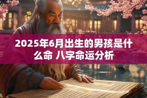 2025年6月出生的男孩是什么命 八字命运分析