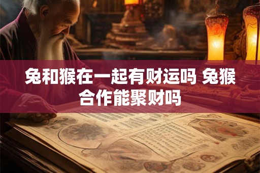 兔和猴在一起有财运吗 兔猴合作能聚财吗