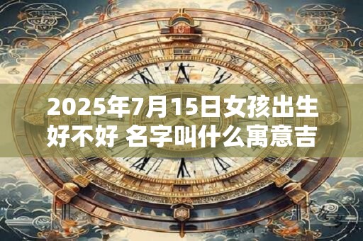 2025年7月15日女孩出生好不好 名字叫什么寓意吉祥
