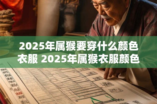 2025年属猴要穿什么颜色衣服 2025年属猴衣服颜色 2025年属猴要穿什么颜色衣服 2025年属猴衣服颜色