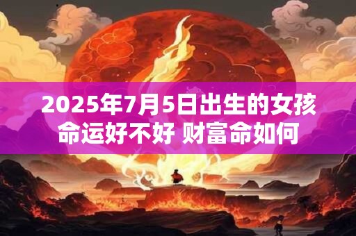 2025年7月5日出生的女孩命运好不好 财富命如何