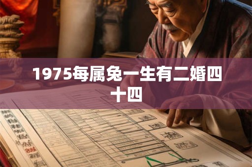 1975每属兔一生有二婚四十四