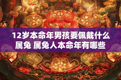 12岁本命年男孩要佩戴什么属兔 属兔人本命年有哪些忌讳