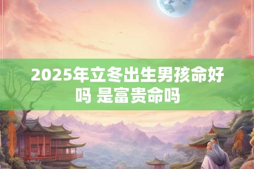 2025年立冬出生男孩命好吗 是富贵命吗