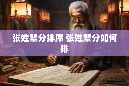 张姓辈分排序 张姓辈分如何排