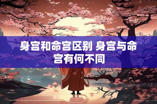 身宫和命宫区别 身宫与命宫有何不同