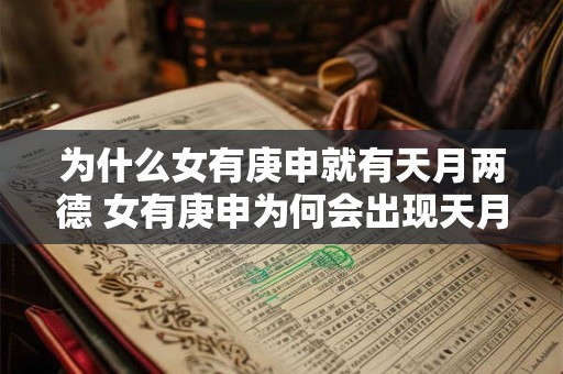 为什么女有庚申就有天月两德 女有庚申为何会出现天月两德