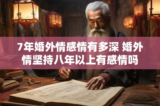 7年婚外情感情有多深 婚外情坚持八年以上有感情吗