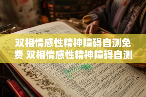 双相情感性精神障碍自测免费 双相情感性精神障碍自测可信吗