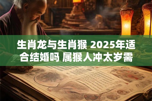 生肖龙与生肖猴 2025年适合结婚吗 属猴人冲太岁需谨慎