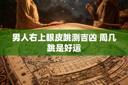 男人右上眼皮跳测吉凶 周几跳是好运