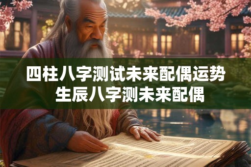 四柱八字测试未来配偶运势  生辰八字测未来配偶