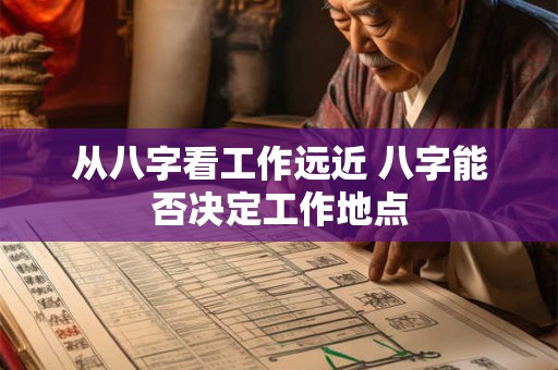 从八字看工作远近 八字能否决定工作地点