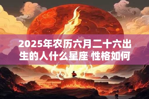 2025年农历六月二十六出生的人什么星座 性格如何