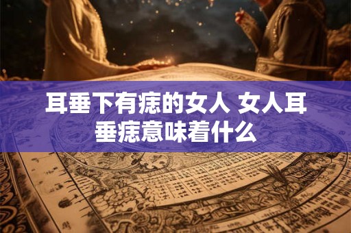 耳垂下有痣的女人 女人耳垂痣意味着什么
