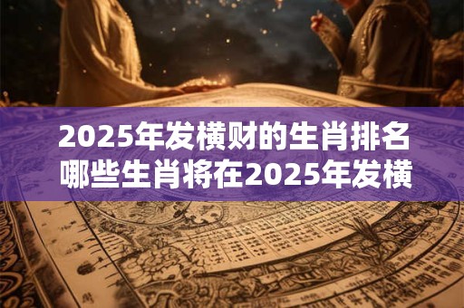 2025年发横财的生肖排名 哪些生肖将在2025年发横财