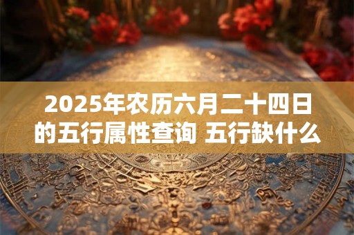 2025年农历六月二十四日的五行属性查询 五行缺什么