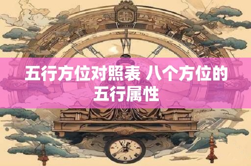五行方位对照表 八个方位的五行属性