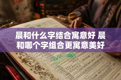 晨和什么字结合寓意好 晨和哪个字组合更寓意美好