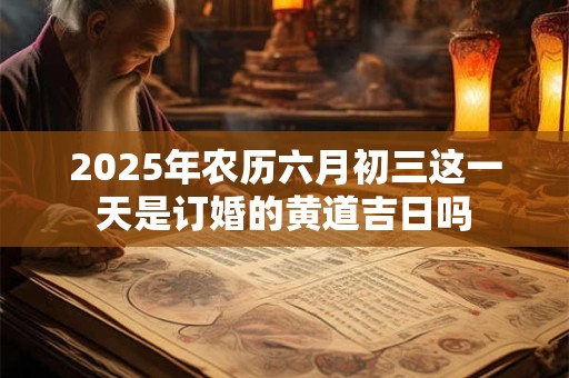 2025年农历六月初三这一天是订婚的黄道吉日吗
