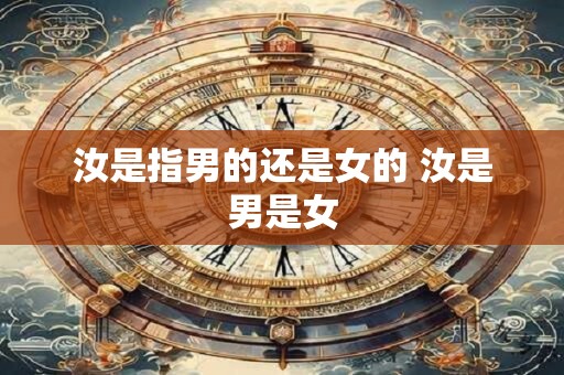 汝是指男的还是女的 汝是男是女