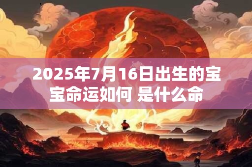 2025年7月16日出生的宝宝命运如何 是什么命