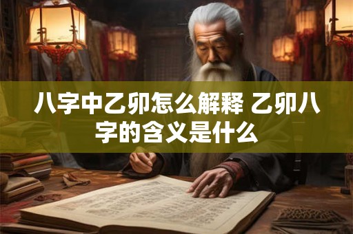 八字中乙卯怎么解释 乙卯八字的含义是什么