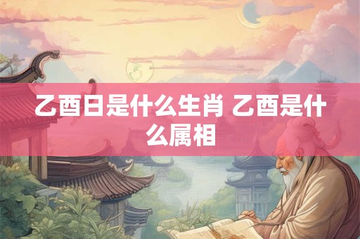 乙酉日是什么生肖 乙酉是什么属相