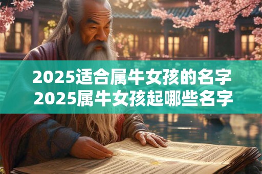 2025适合属牛女孩的名字 2025属牛女孩起哪些名字好