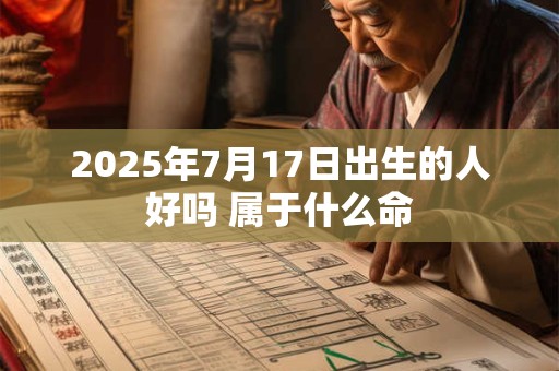 2025年7月17日出生的人好吗 属于什么命