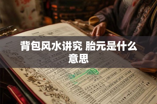 背包风水讲究 胎元是什么意思