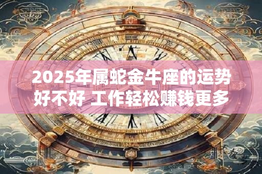 2025年属蛇金牛座的运势好不好 工作轻松赚钱更多