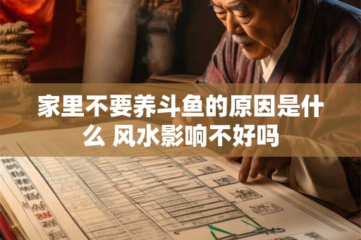 家里不要养斗鱼的原因是什么 风水影响不好吗
