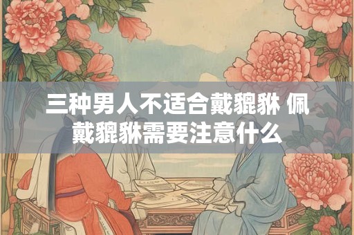 三种男人不适合戴貔貅 佩戴貔貅需要注意什么