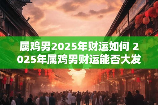 属鸡男2025年财运如何 2025年属鸡男财运能否大发