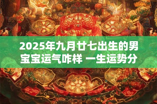 2025年九月廿七出生的男宝宝运气咋样 一生运势分析