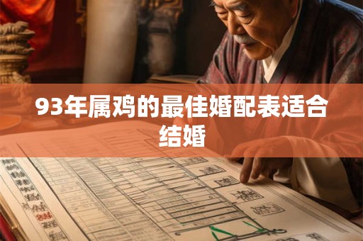 93年属鸡的最佳婚配表适合结婚