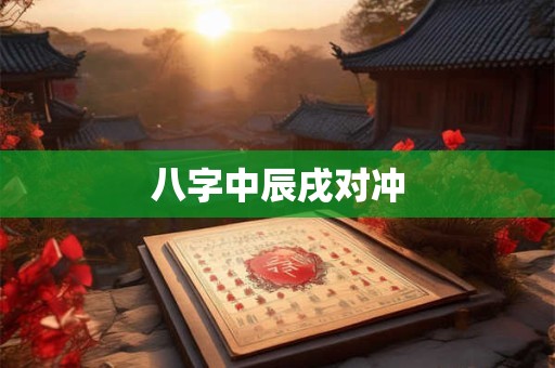 八字中辰戌对冲