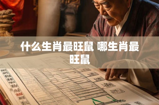 什么生肖最旺鼠 哪生肖最旺鼠