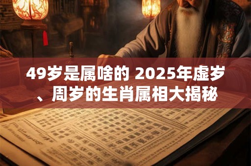 49岁是属啥的 2025年虚岁、周岁的生肖属相大揭秘