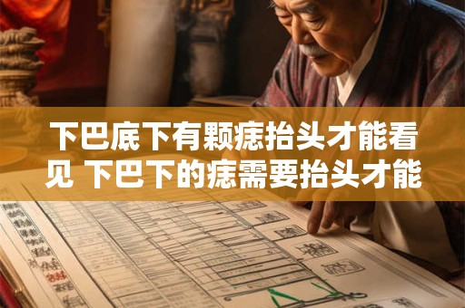 下巴底下有颗痣抬头才能看见 下巴下的痣需要抬头才能看见吗
